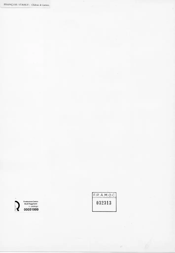 Anonimo , Stahly, Francois - sec. XX - Chateau de Larmes , retro