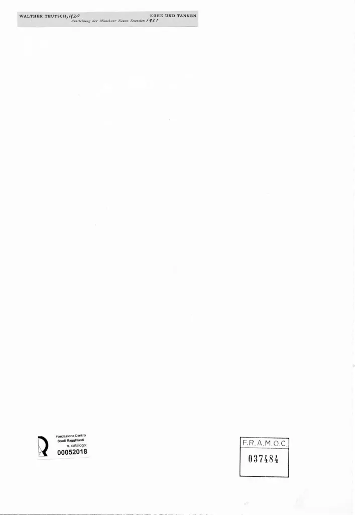 Anonimo , Teutsch, Walter - sec. XX - Kuhe und Tannen , retro