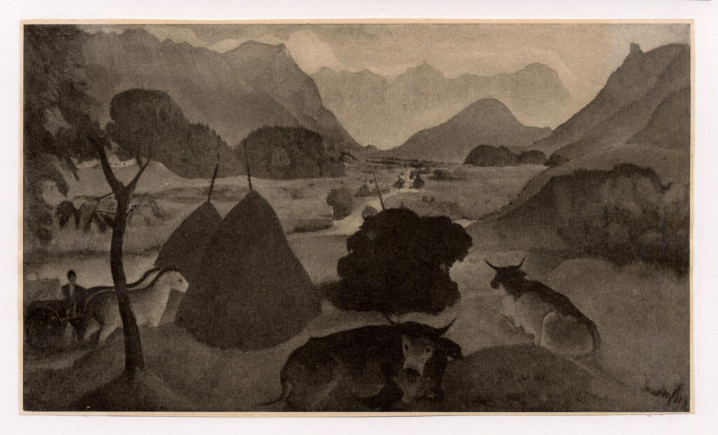 Anonimo , Teutsch, Walter - sec. XX - Paesaggio di torbiera , fronte