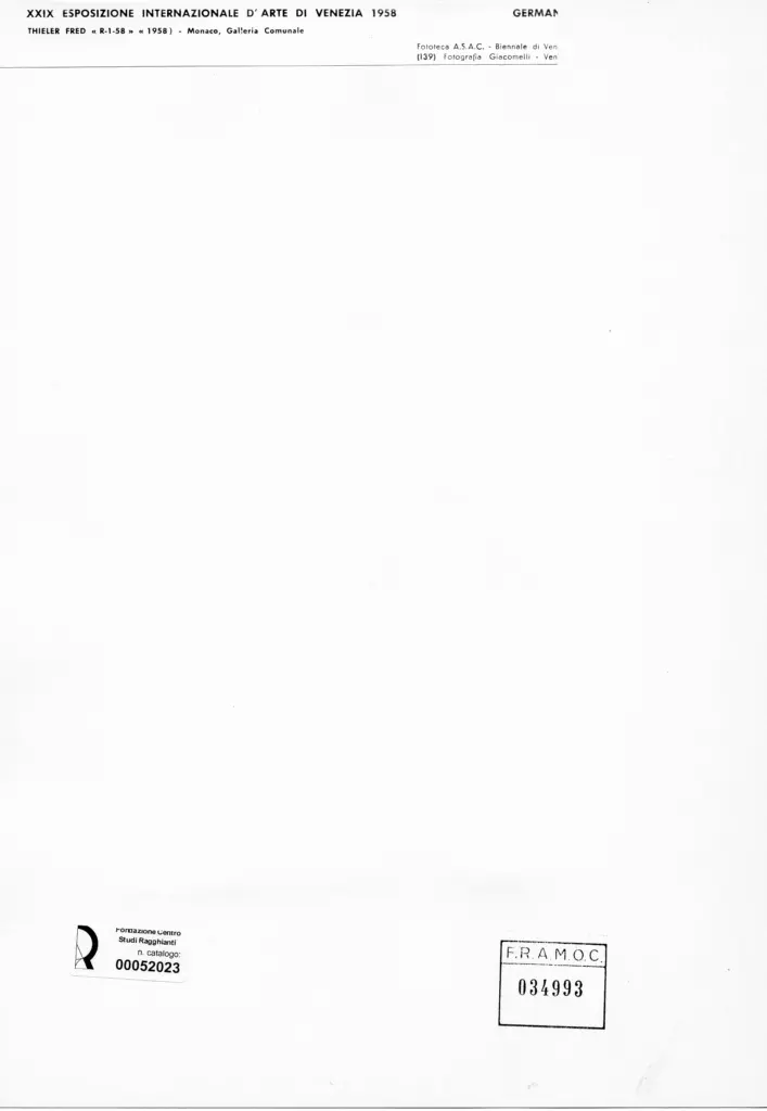 Giacomelli , Thieler, Fred - sec. XX - R -1 -58 , retro