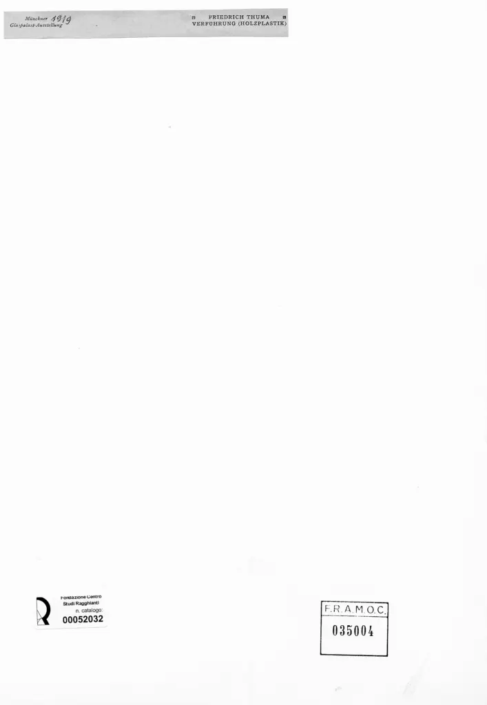 Anonimo , Thuma, Friedrich - sec. XX - Tentazione , retro