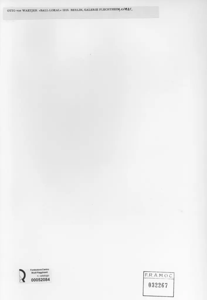 Anonimo , Von Waetjwn, Otto - sec. XX , retro