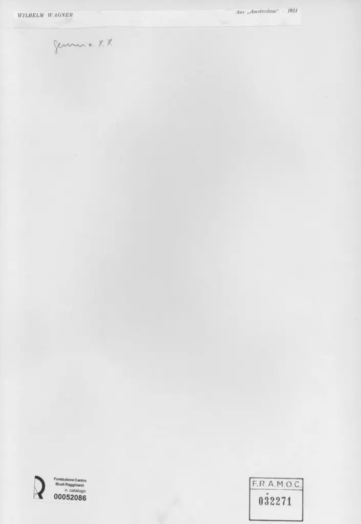 Anonimo , Wagner, Wilhelm - sec. XX - Amsterdam , retro