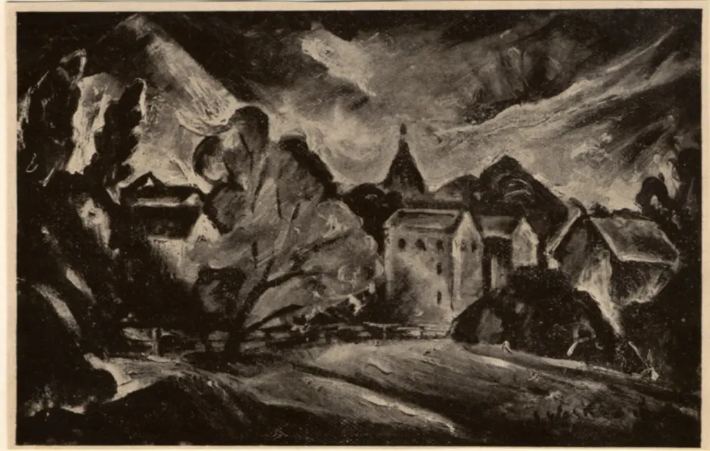 Waske, Erich , Villaggio di notte