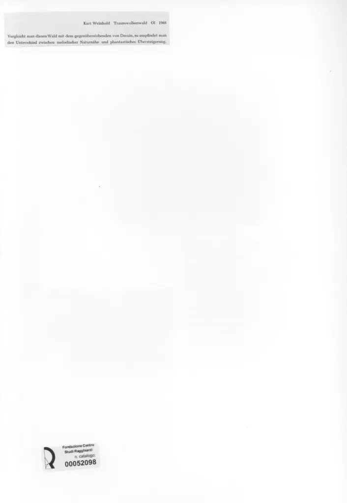 Anonimo , Weinhold, Kurt - sec. XX - Traumwolkenwald , retro
