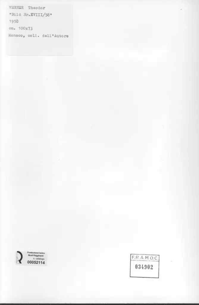 Anonimo , Werner, Theodor - sec. XX - Bild Nr. XVIII/58 , retro