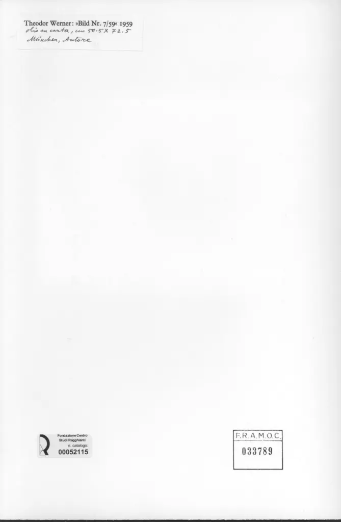 Anonimo , Werner, Theodor - sec. XX - Bild Nr. 7/59 , retro