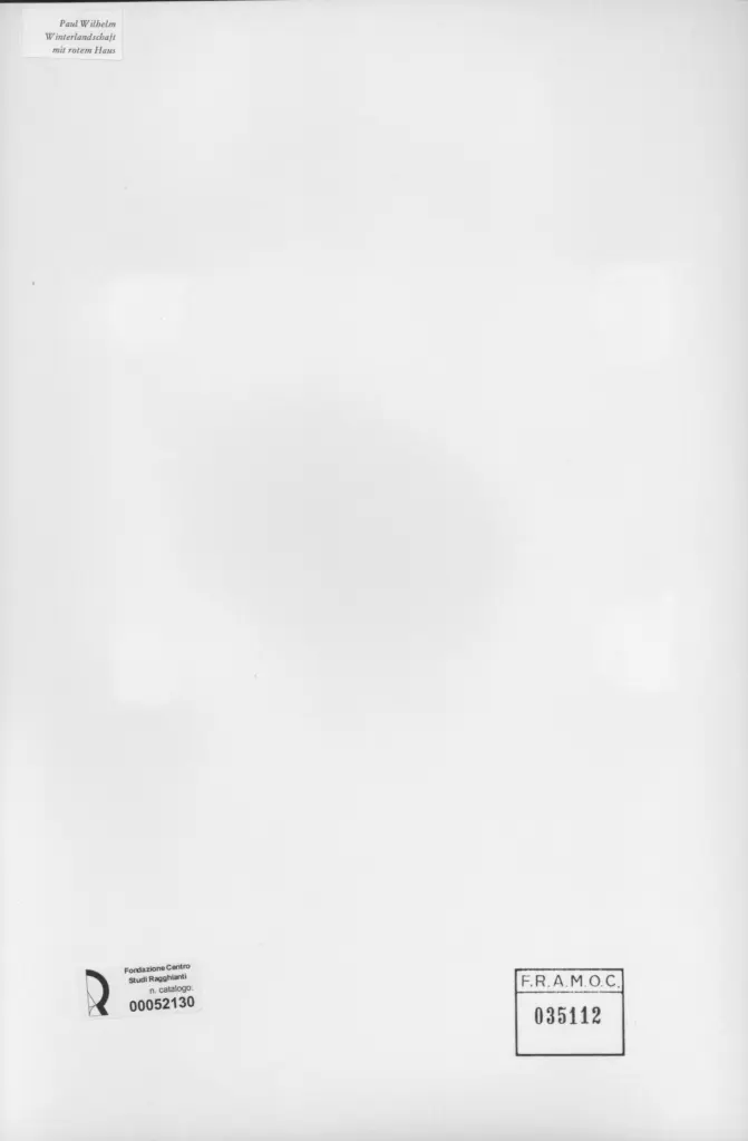 Anonimo , Wilhelm, Paul - sec. XIX/ XX - Winterlandschaft mit rotem Haus , retro