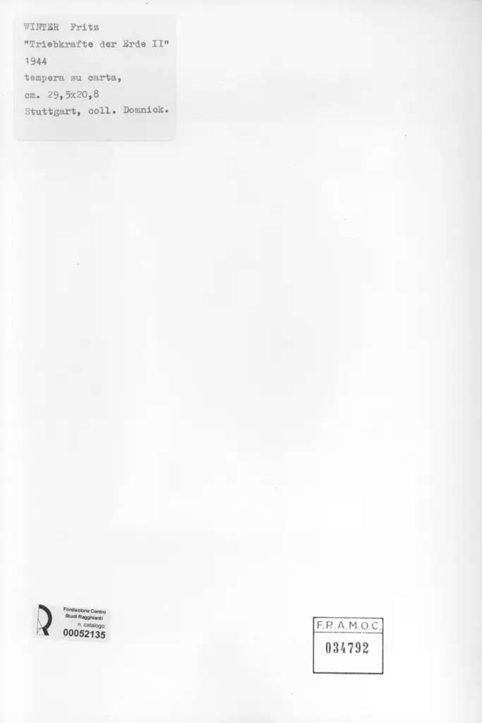 Anonimo , Winter, Fritz - sec. XX - Triebkrafte der Erde II , retro