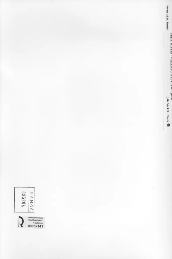 Anonimo , Winter, Fritz - sec. XX - Giardino d'autunno , retro