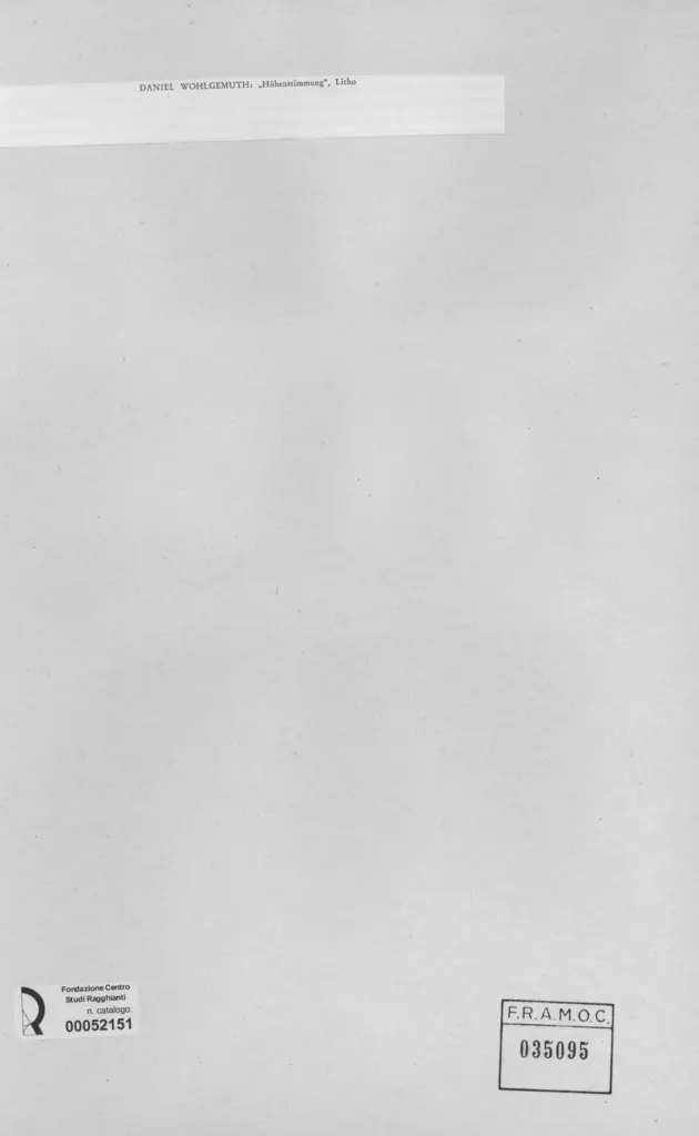 Anonimo , Wohlgemuth, Daniel - sec. XIX/ XX - Hohenstimmung , retro