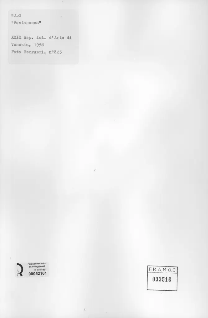 Fotografia Ferruzzi , Schulze Wols, Alfred Wolfgang Otto - sec. XX - Puntasecca , retro