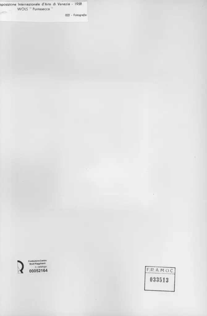 Anonimo , Schulze Wols, Alfred Wolfgang Otto - sec. XX - Puntasecca , retro