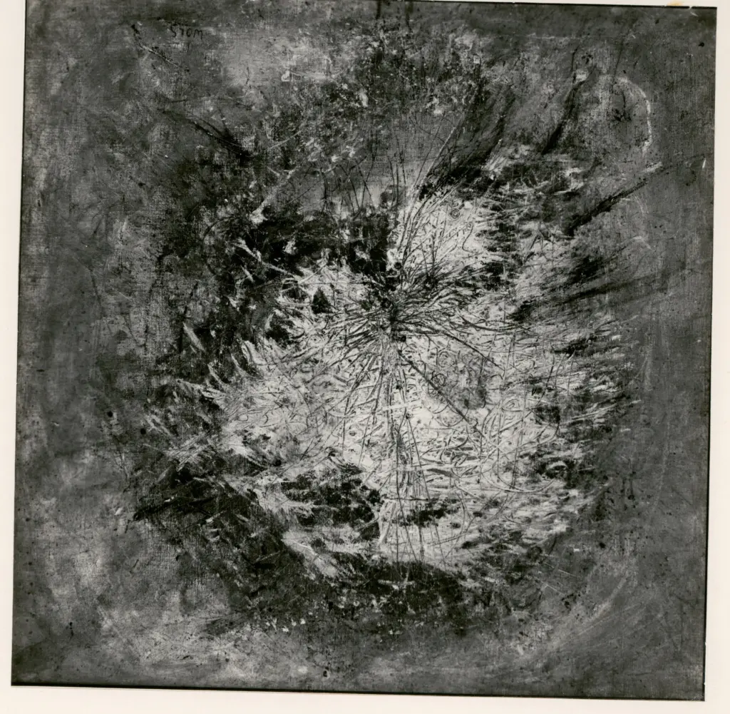 Fotografia Ferruzzi , Schulze Wols, Alfred Wolfgang Otto - sec. XX - Scoppio in bianco e rosso , fronte