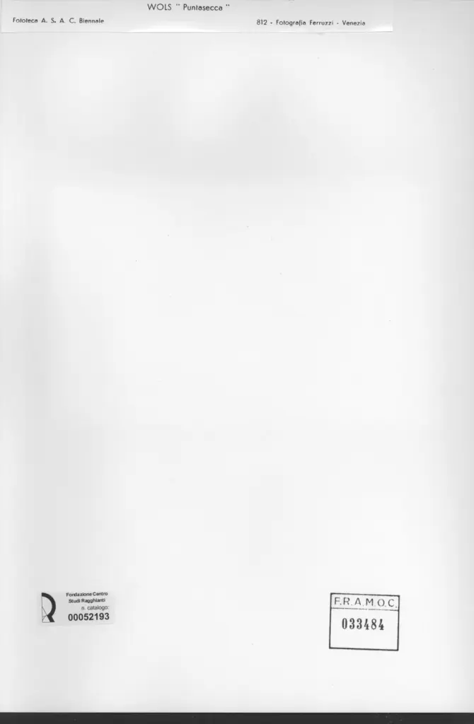 Fotografia Ferruzzi , Schulze Wols, Alfred Wolfgang Otto - sec. XX - Puntasecca , retro