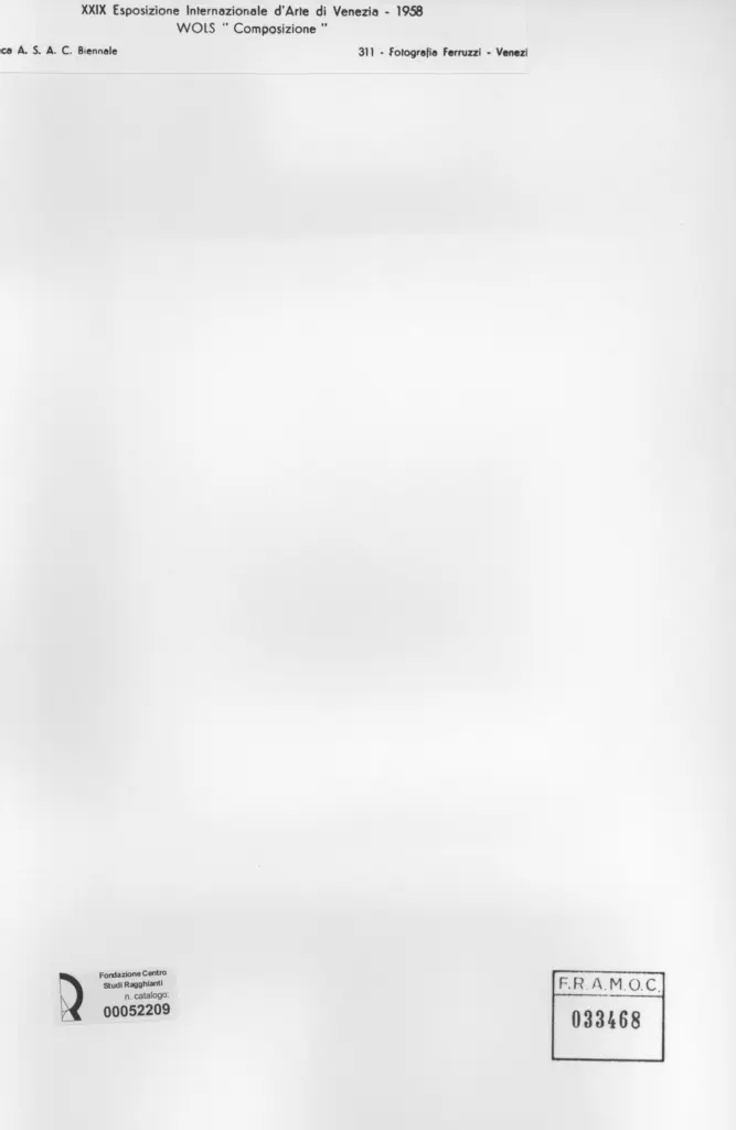 Fotografia Ferruzzi , Schulze Wols, Alfred Wolfgang Otto - - , retro