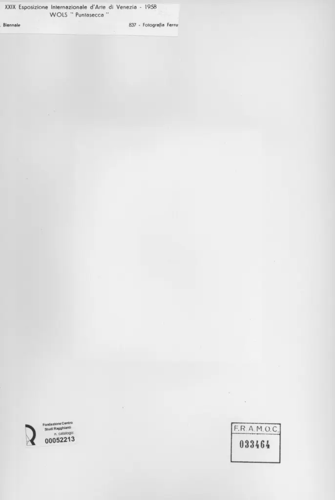 Fotografia Ferruzzi , Schulze Wols, Alfred Wolfgang Otto - sec. XX - Puntasecca , retro