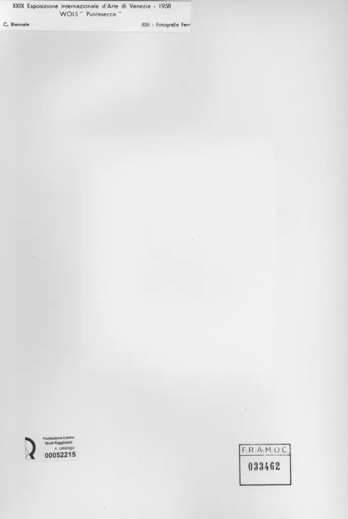 Fotografia Ferruzzi , Schulze Wols, Alfred Wolfgang Otto - sec. XIX - Puntasecca , retro