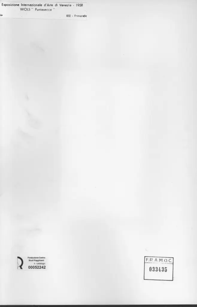 Fotografia Ferruzzi , Schulze Wols, Alfred Wolfgang Otto - sec. XX - Puntasecca , retro