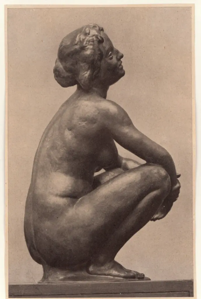 Anonimo , Wrba, Georg - sec. XX - Hockende , fronte