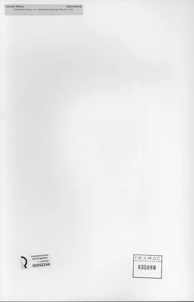 Anonimo , Wrba, Georg - sec. XX - Hockende , retro