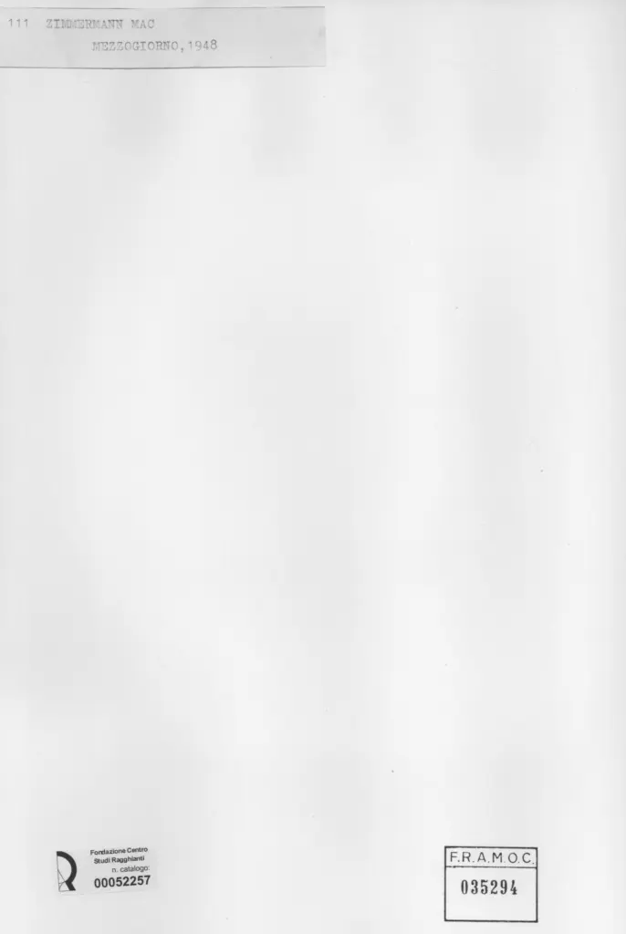 Anonimo , Zimmermac, Mac - sec. XX - Mezzogiorno , retro