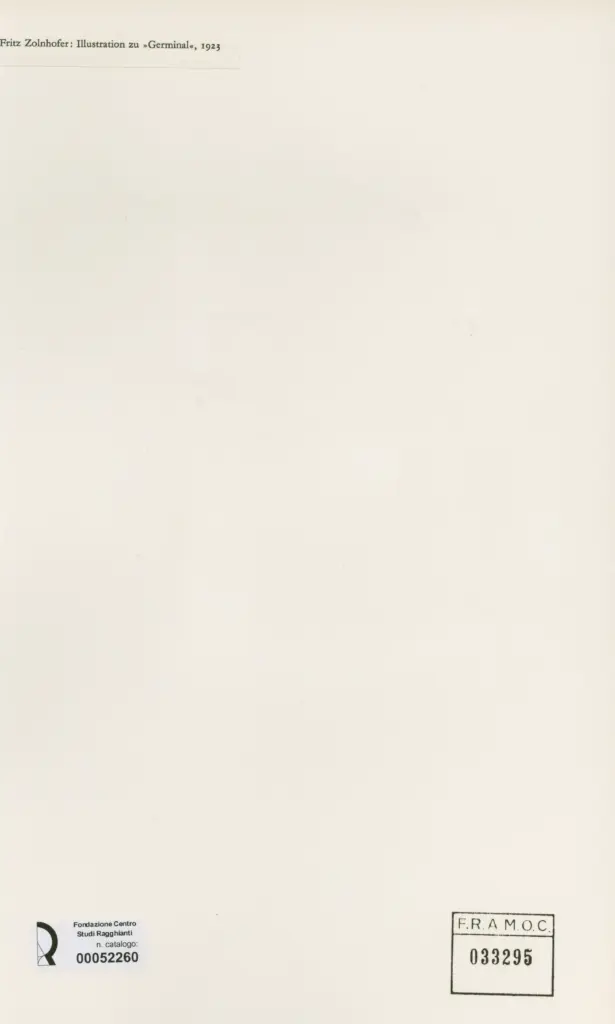 Anonimo , Zolnhofer, Fritz - sec. XX - Germinal , retro