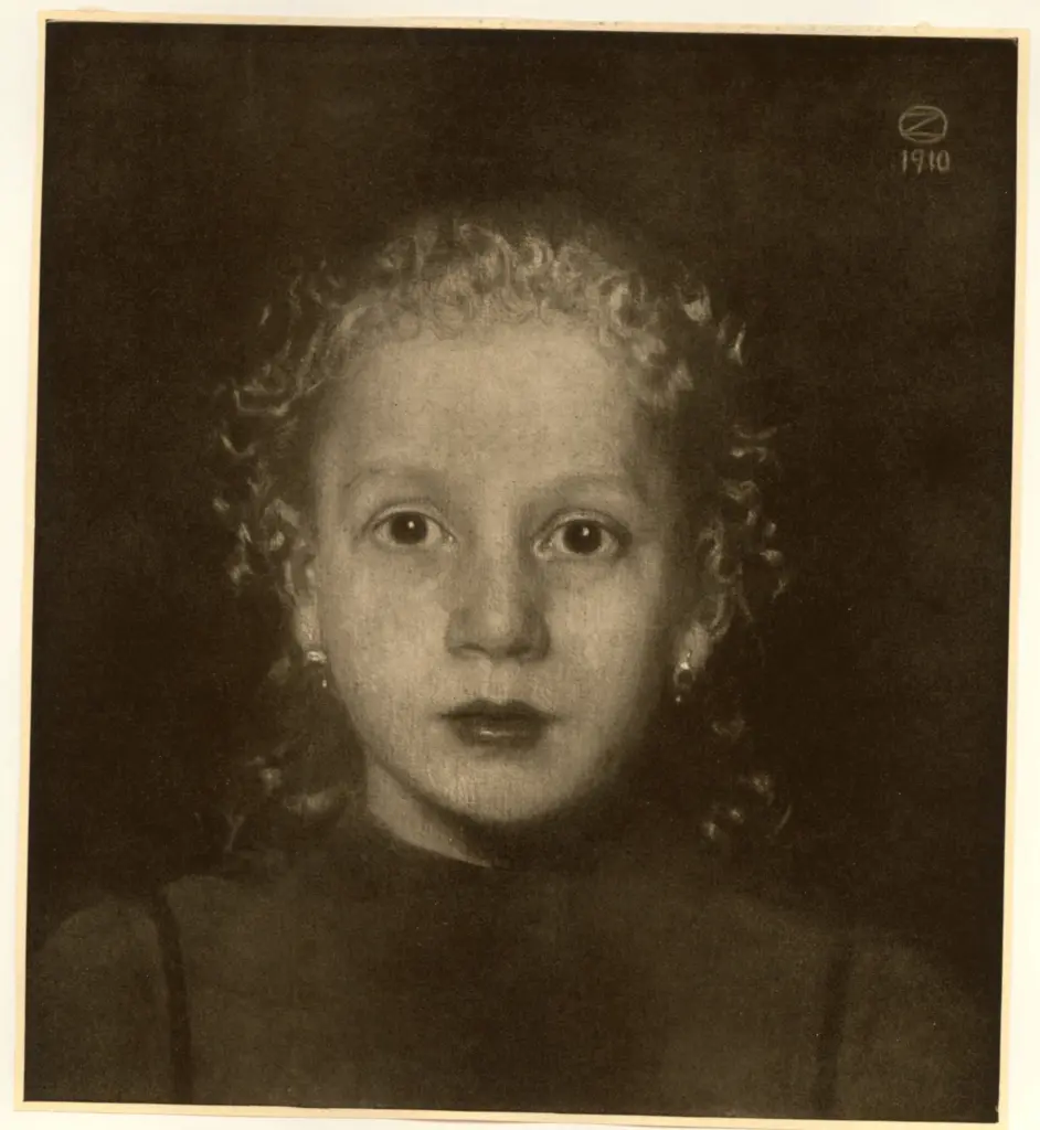 Anonimo , Zwintscher, Oskar - sec. XX - Kinder-bildnis , fronte