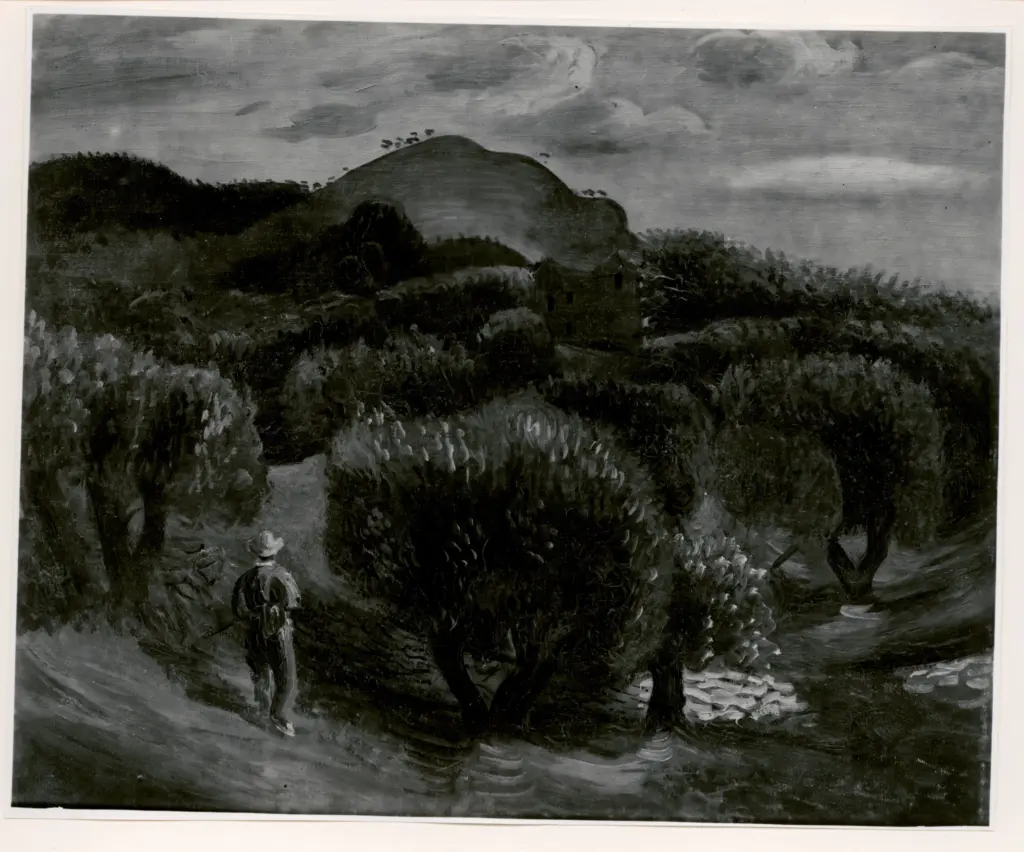 Anonimo , Galanis, Demetrio - sec. XX - Il cacciatore , fronte