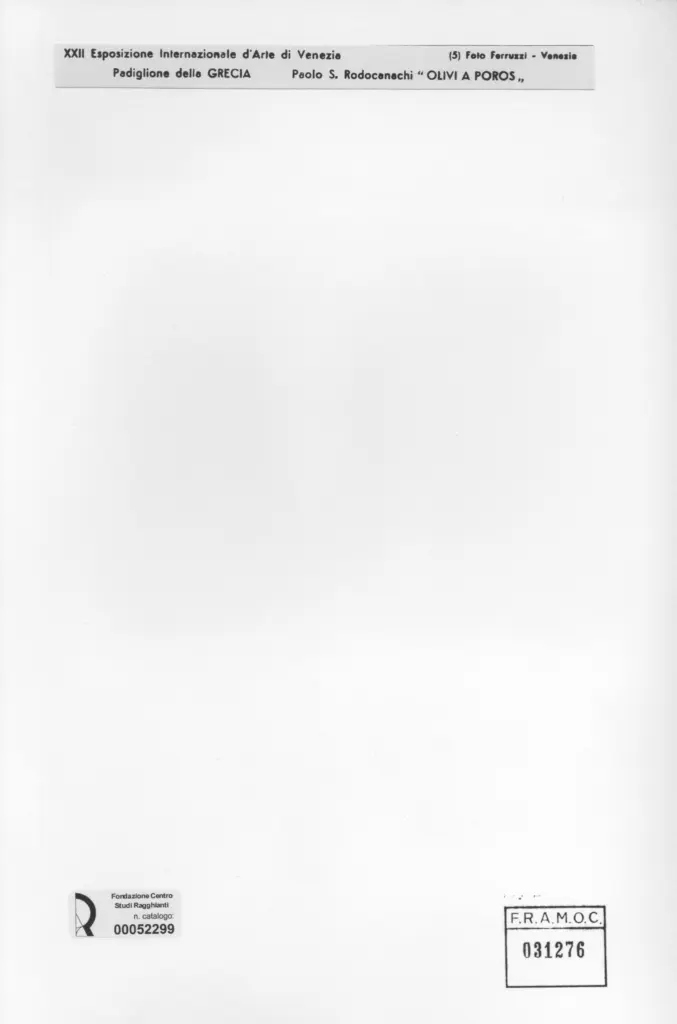 Fotografia Ferruzzi , Rodocanachi, Paolo - sec. XX - Olivi a Poros , retro