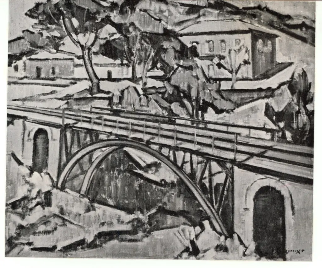 Anonimo , Spyropoulos, Spyropoulos - sec. XX - Ponte di Zahlorou , fronte