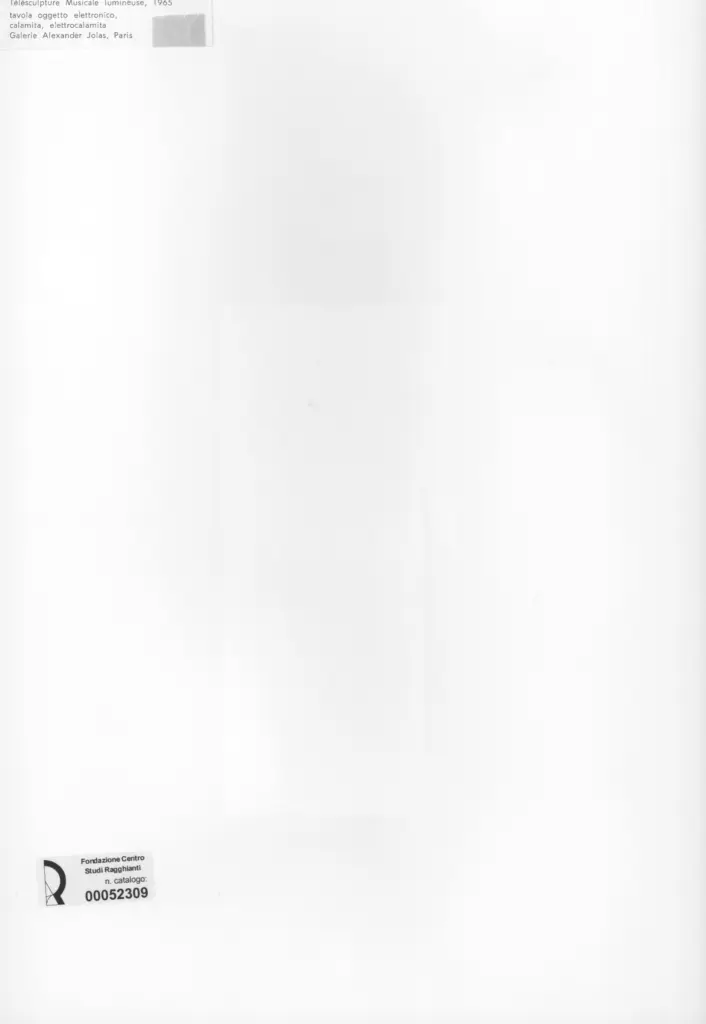 Anonimo , Takis, Takis - sec. XX - Télésculpture Musicale lumineuse , retro