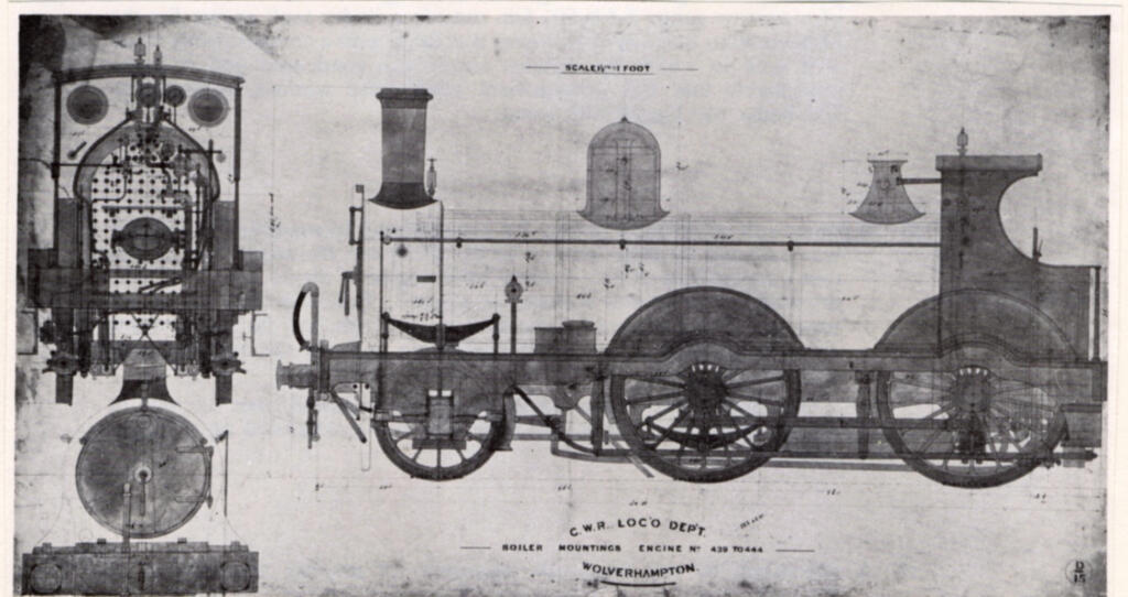 Anonimo inglese sec. XIX , Progetto per una locomotiva