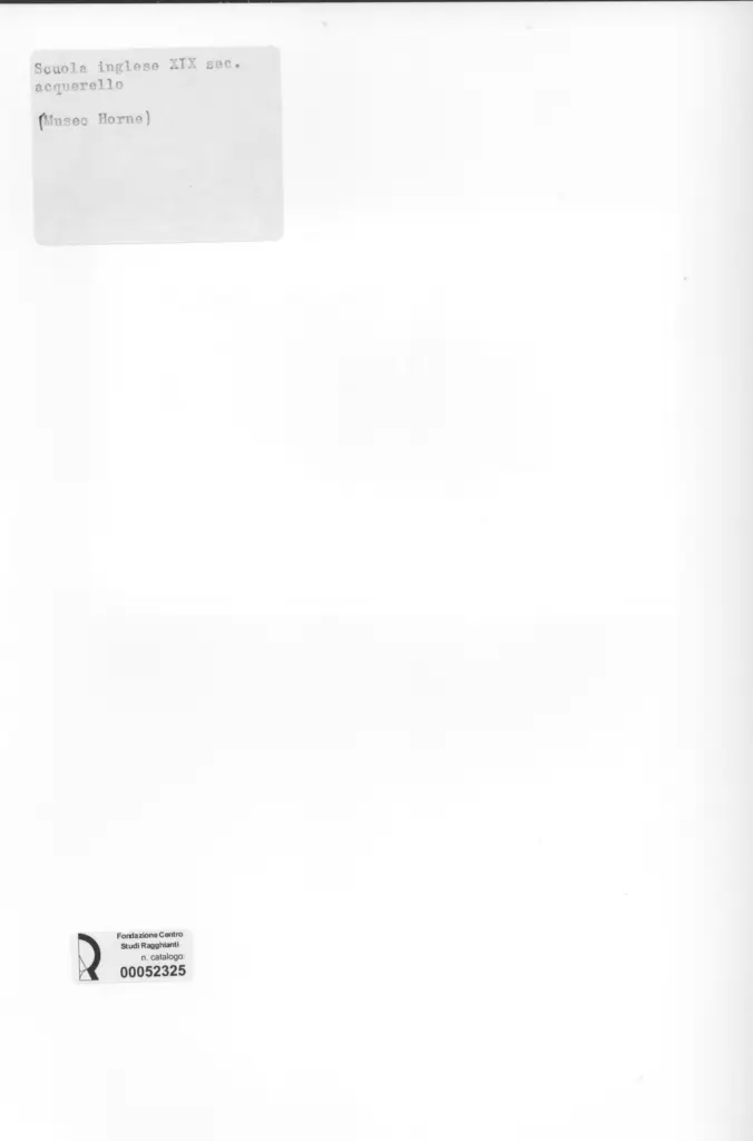 Anonimo , Anonimo inglese sec. XIX , retro