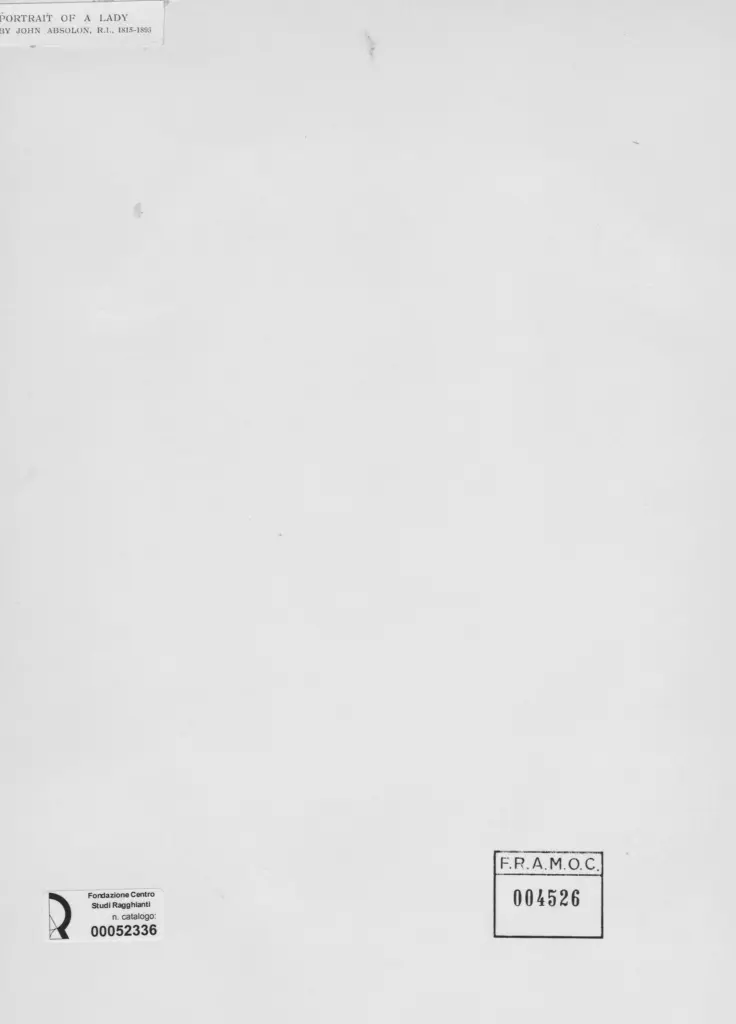 Anonimo , Absolon, John - sec. XIX - Portrait of a lady , retro