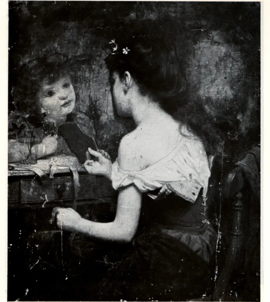 Anonimo , Anderson, Sophie - sec. XIX - The Mirror , fronte