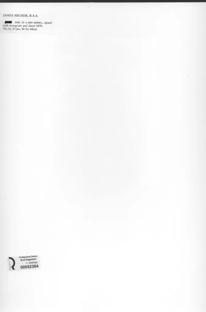 Anonimo , Archer, James - sec. XIX - Girl in a red shawl , retro