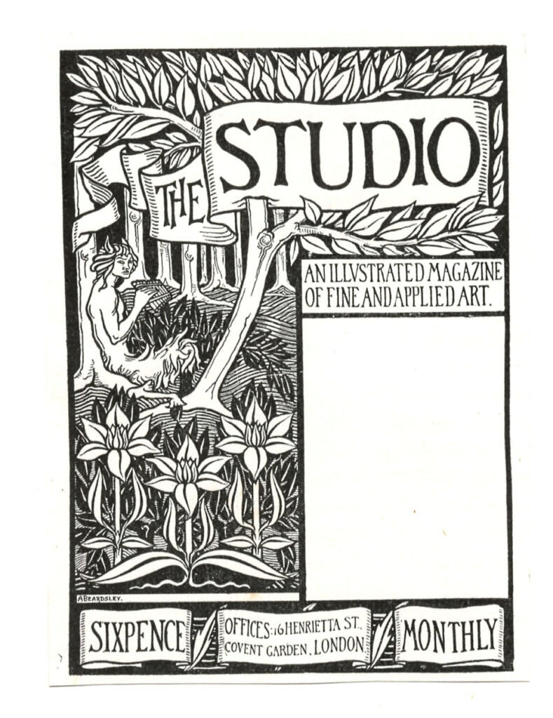 Beardsley, Aubrey , - copertina del libro "The Studio""