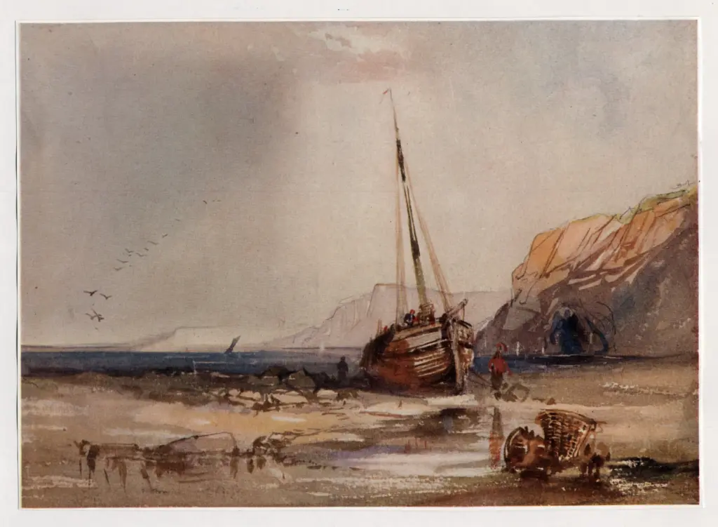 Beverley, William Roxby , - veduta di marina con barca