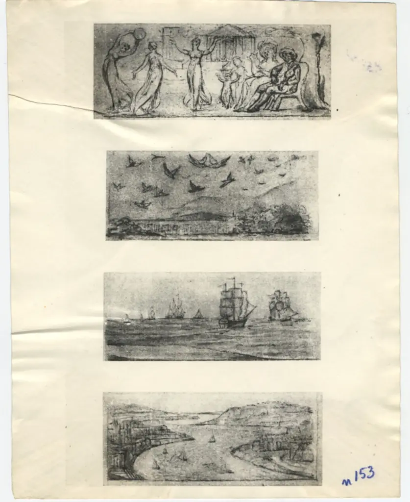 Anonimo , Blake, William - sec. XIX - Scene mitologiche , fronte