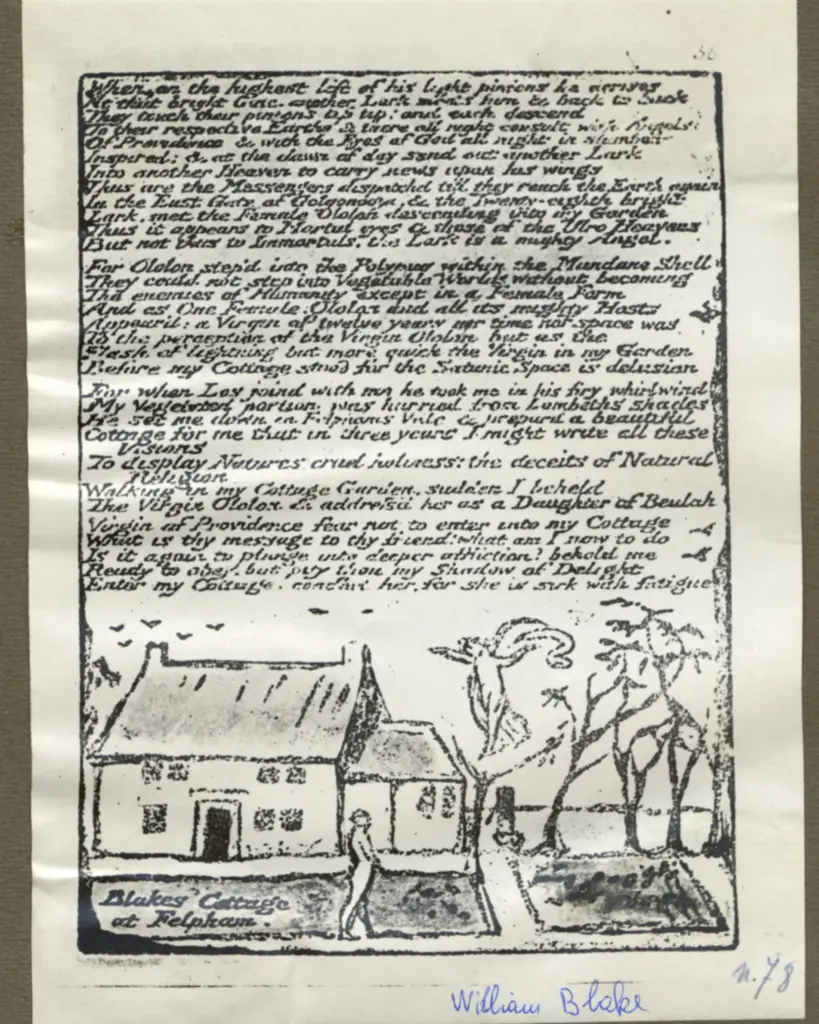 Blake, William , Blake's cottage af Felpham