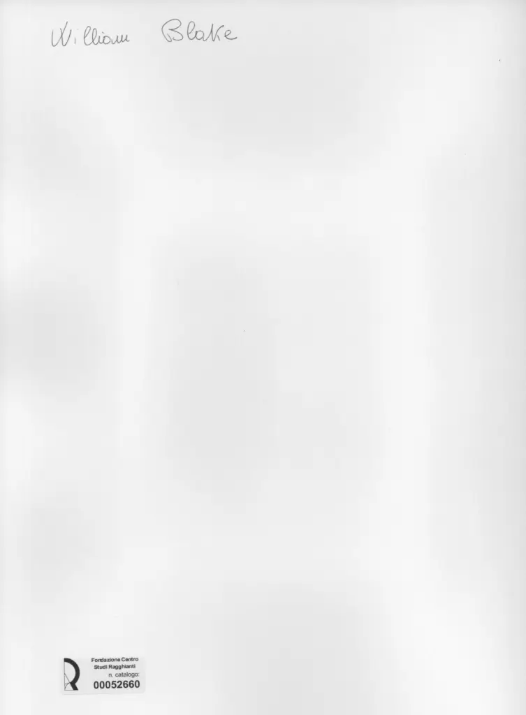 Anonimo , Blake, William - sec. XVIII/ XIX - Madre con i suoi figli di fronte ad un gigantesco angelo di pietra , retro