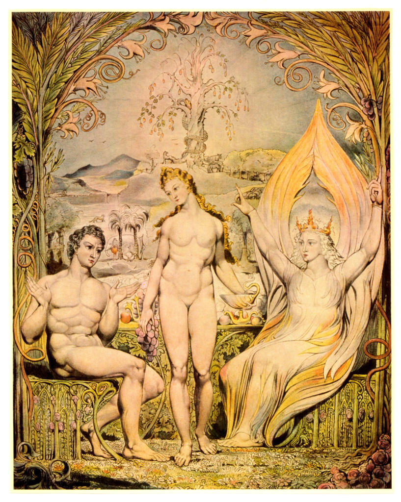 Blake, William , L'Arcangelo Raffaele con Adamo ed Eva