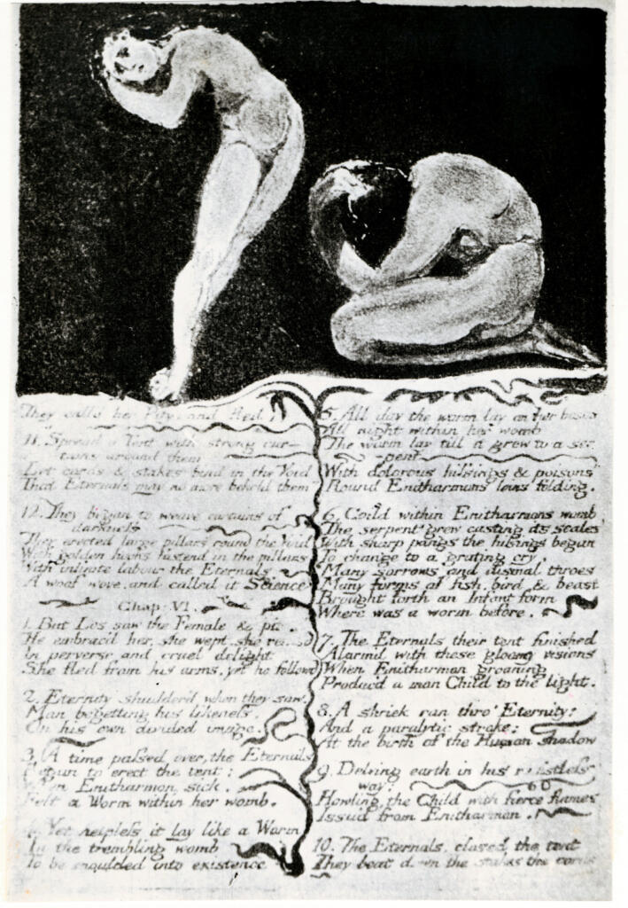 Anonimo , Blake, William - sec. XIX - The first book of Urizen , fronte