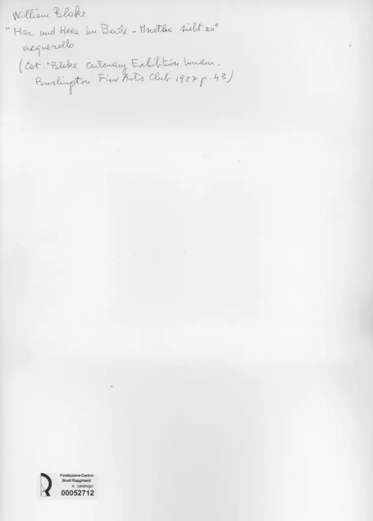 Anonimo , Blake, William - sec. XIX - Har und Heva im bade , retro