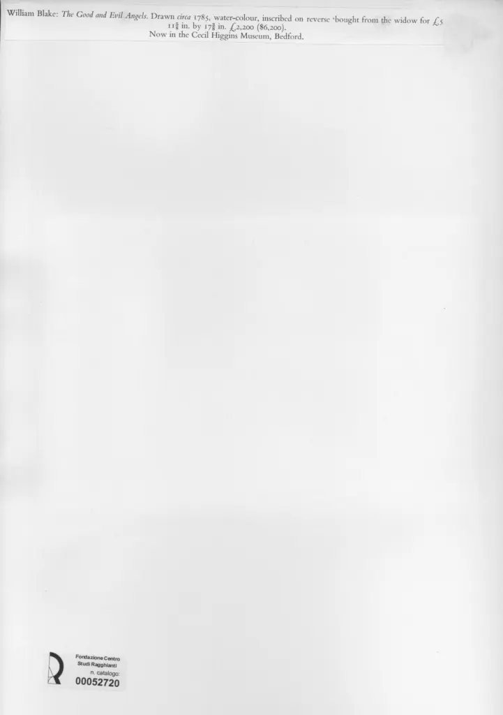 Anonimo , Blake, William - sec. XVIII - The Good and Evil Angels , retro