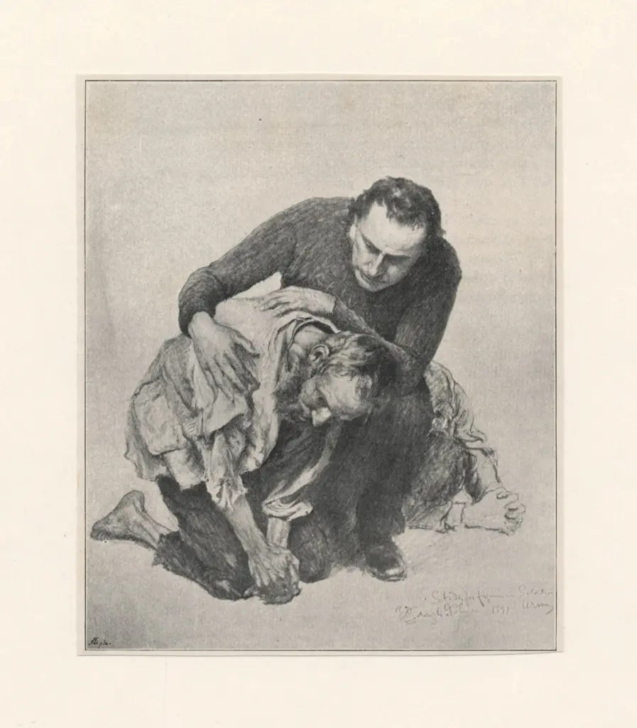 Anonimo , Borough Johnson, Ernest - sec. XIX - Studio di figure per "Salvation Army" , fronte