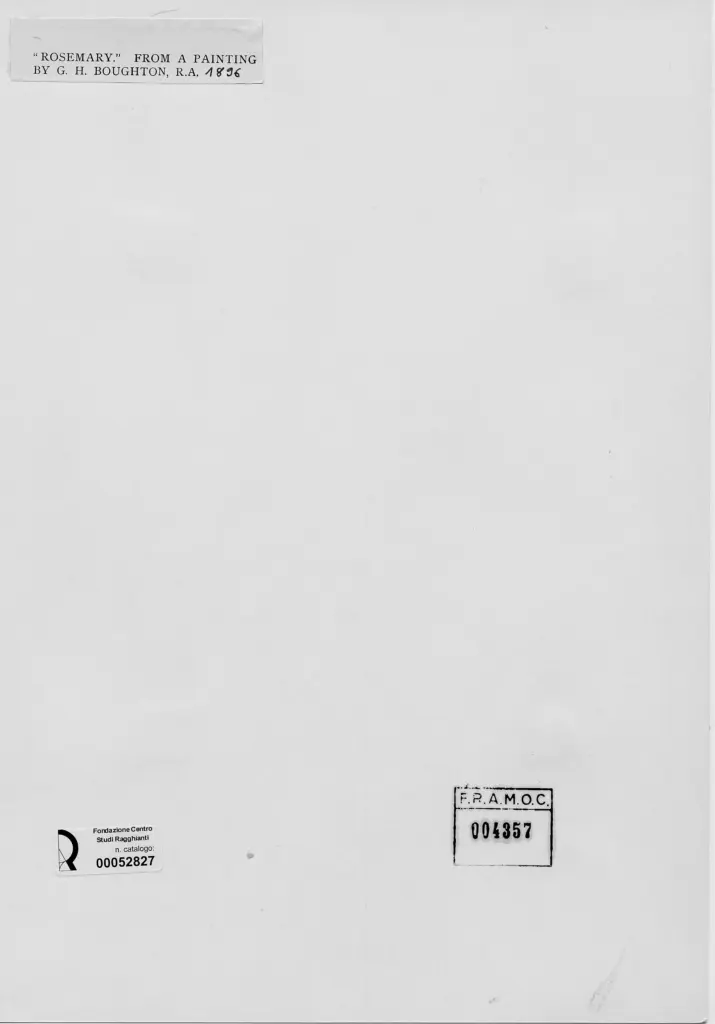 Anonimo , Boughton, George Henry - sec. XIX - Rosemary , retro