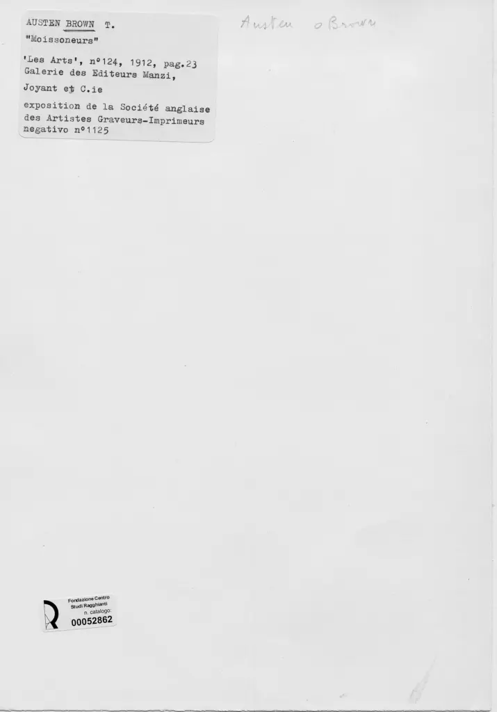 Anonimo , Browne T. , Austen - sec. XIX - Contadini , retro