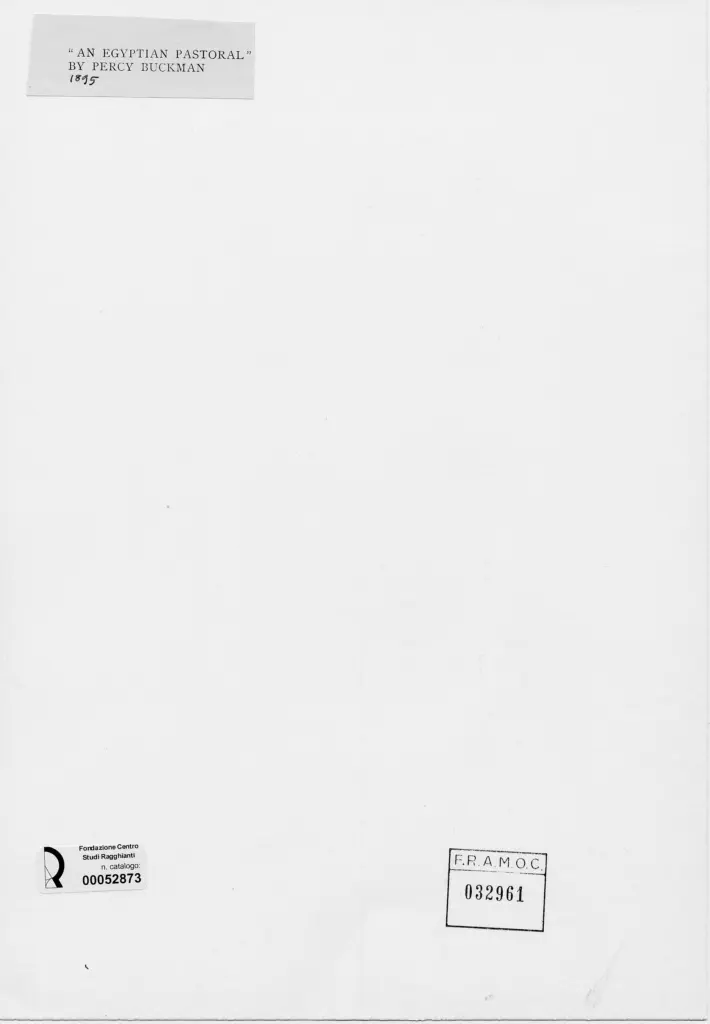 Anonimo , Buckman, Percy - sec. XIX - Un pastore egiziano , retro